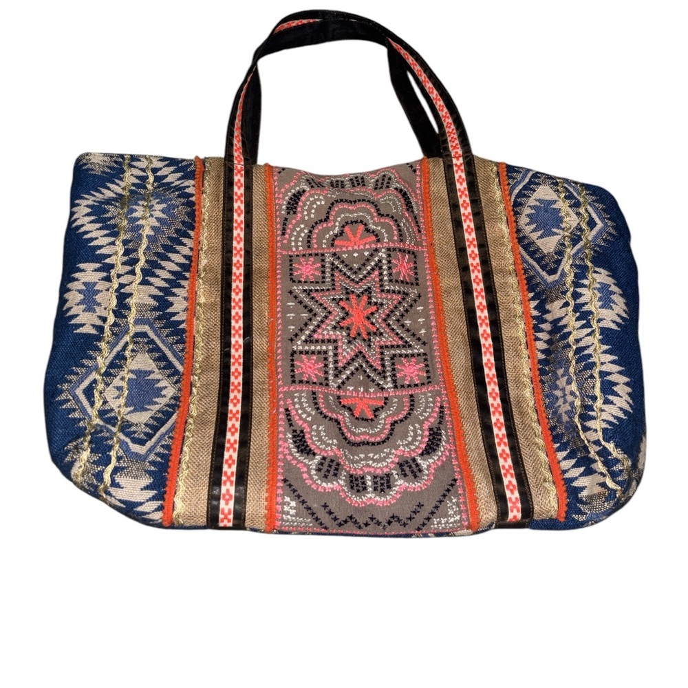 Bohemian Patterned Tote Bag - Multicolor